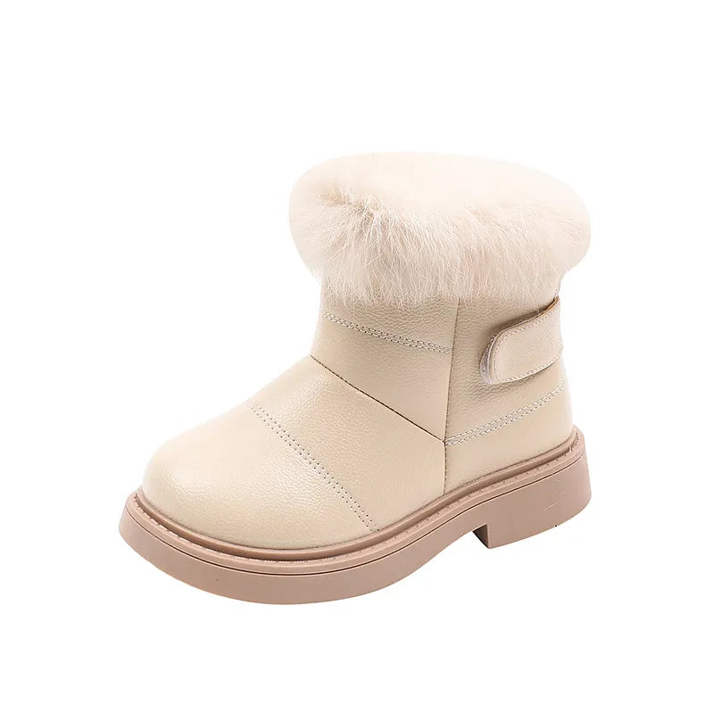 Children's boots for girls with fur