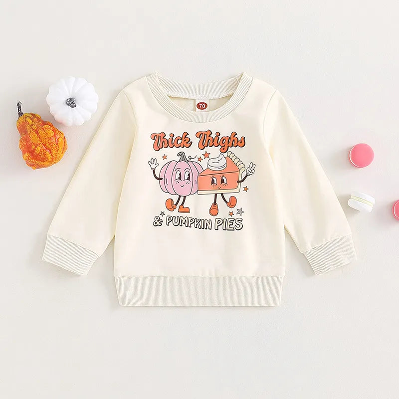 Halloween Sweatshirt Cute Pumpkin Pie