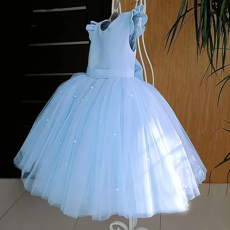 Children's Party Dress Tulle and Pearls