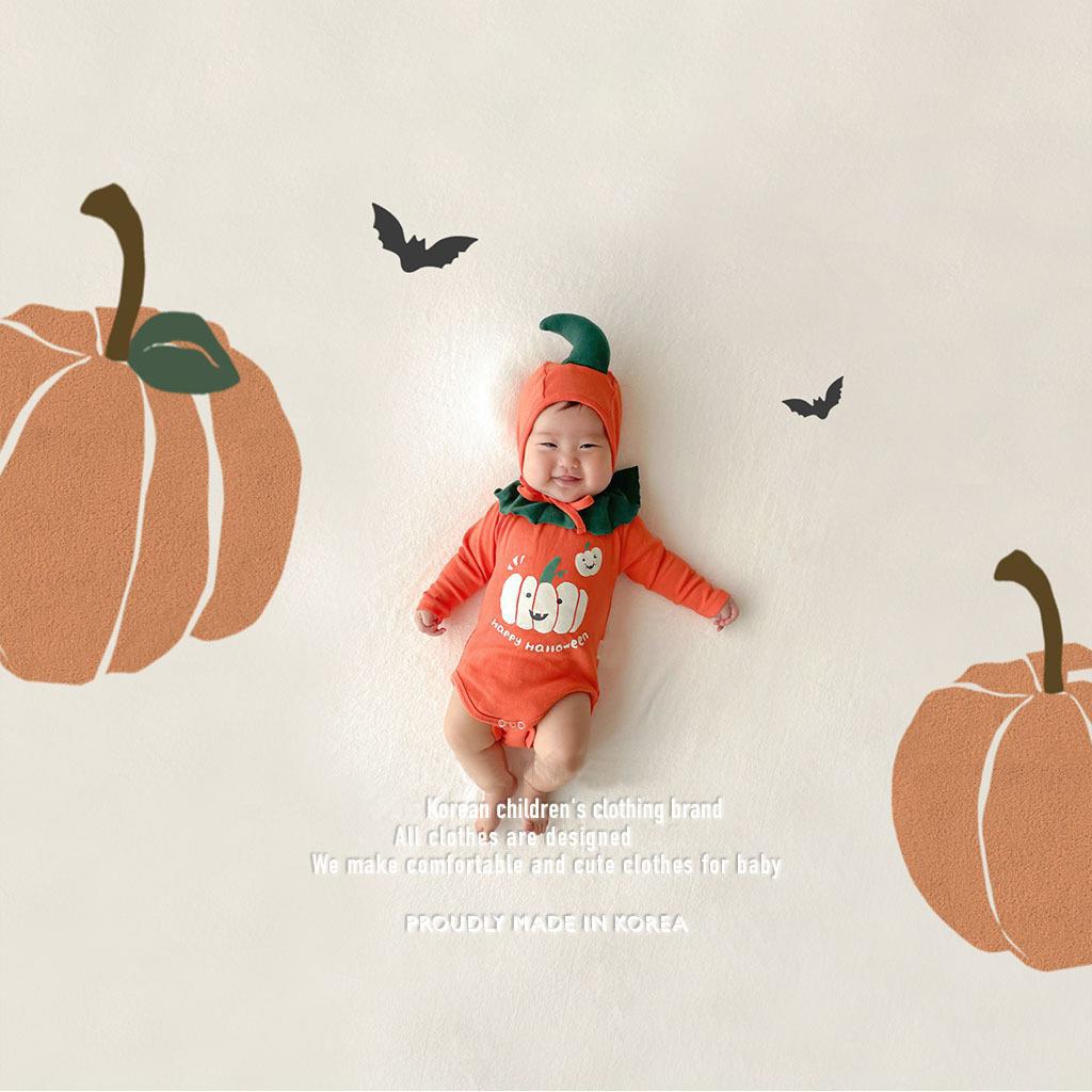 Rompers Cotton Halloween Pumpkin Printed Newborn