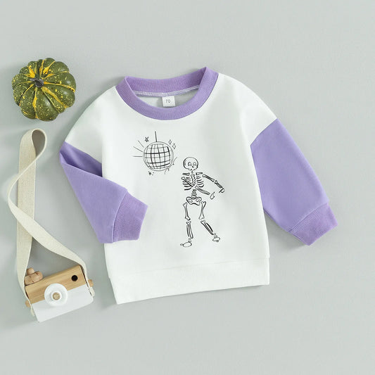 Pudcoco  Autumn Pullovers  Skeleton Print