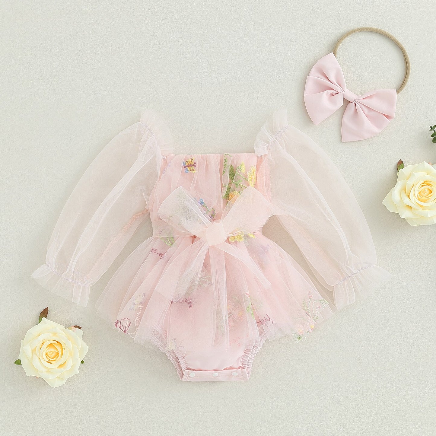 Delicate tulle children's body dress + headband