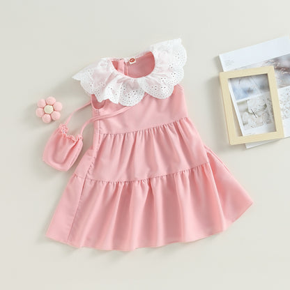 Pink Children's dress with bag