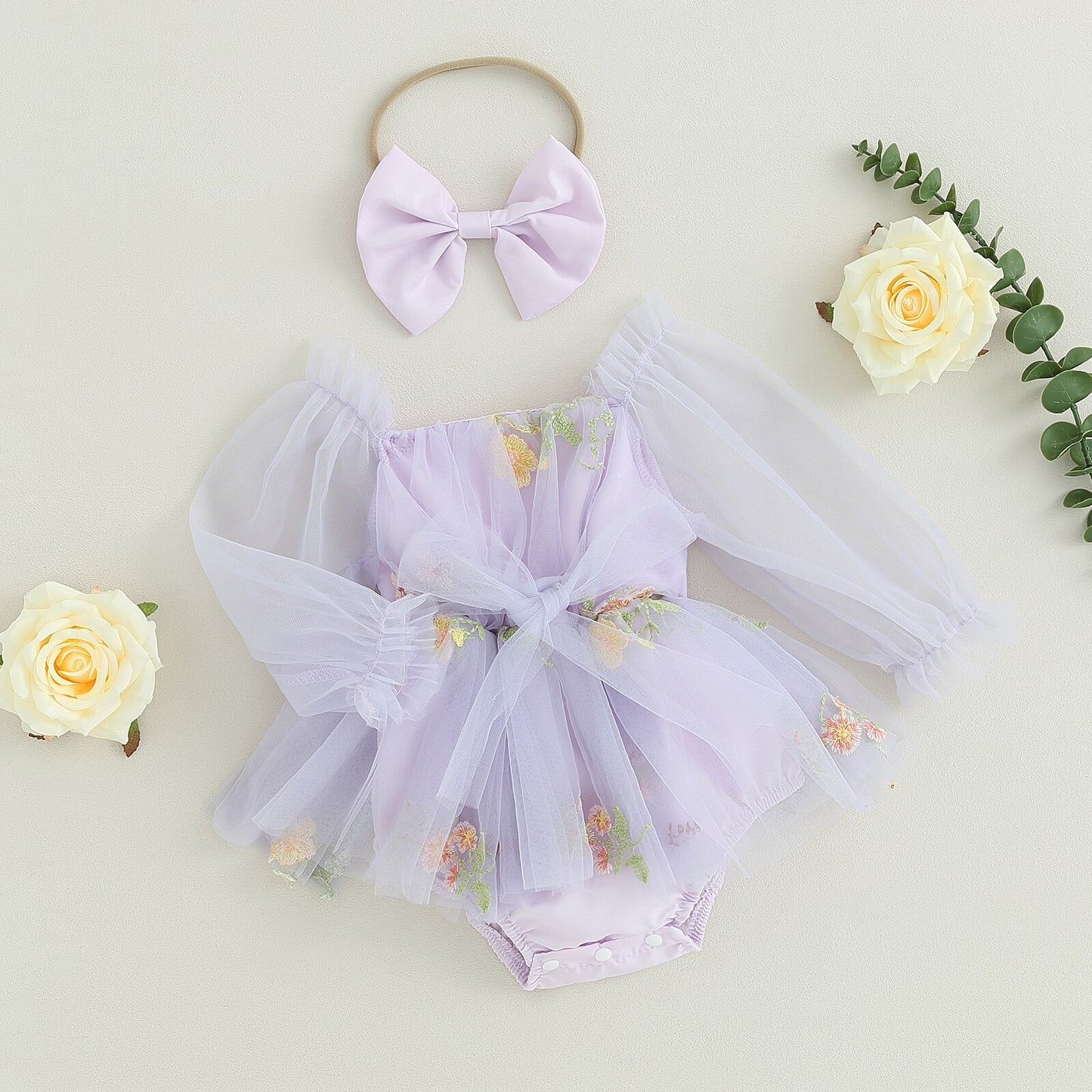 Delicate tulle children's body dress + headband