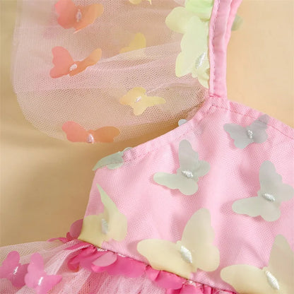 Children's Dress Little Butterflies Sleeves