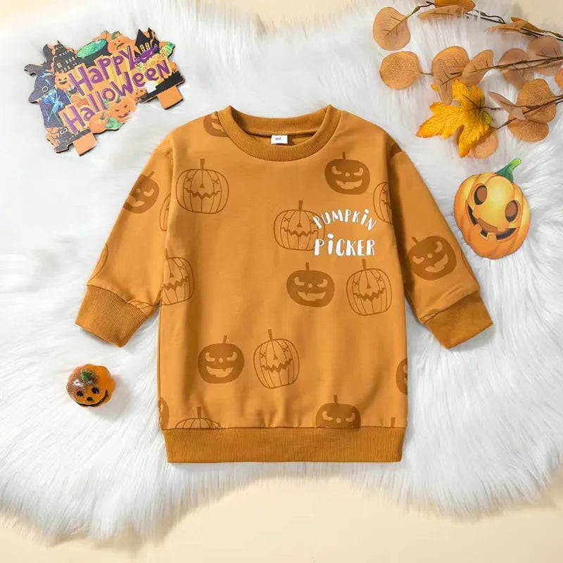 Sweatshirts Halloween Clothes Pumpkin