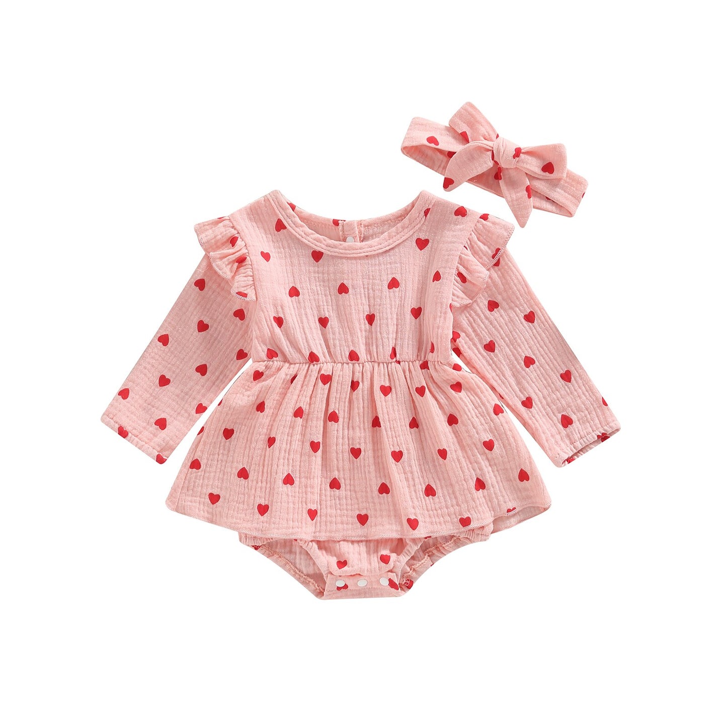 Children's bodysuit + heart hadband