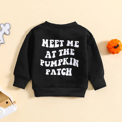 Toddler Halloween Sweatshirts Black Long Sleeve