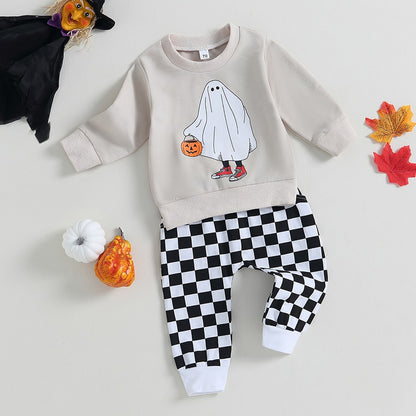 Halloween Outfits 2pcs Set Long Sleeve Sweatshirt