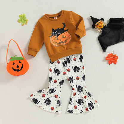 Halloween Set Pumpkin Black Cat