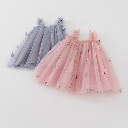 Children's tulle dress with little butterflies