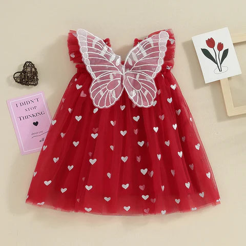 Asa Corações Children's Dress