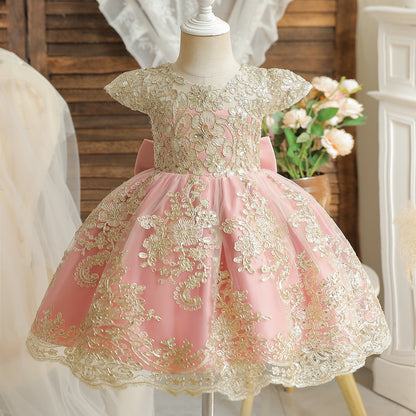 Party dress with lace and bow