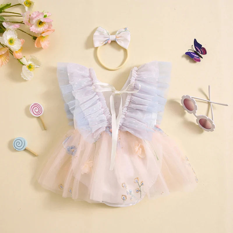 Infant Bodysuit Tulle Butterflies