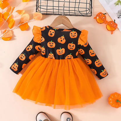 Halloween Dress Pumpkin Cat