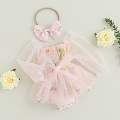 Delicate tulle children's body dress + headband