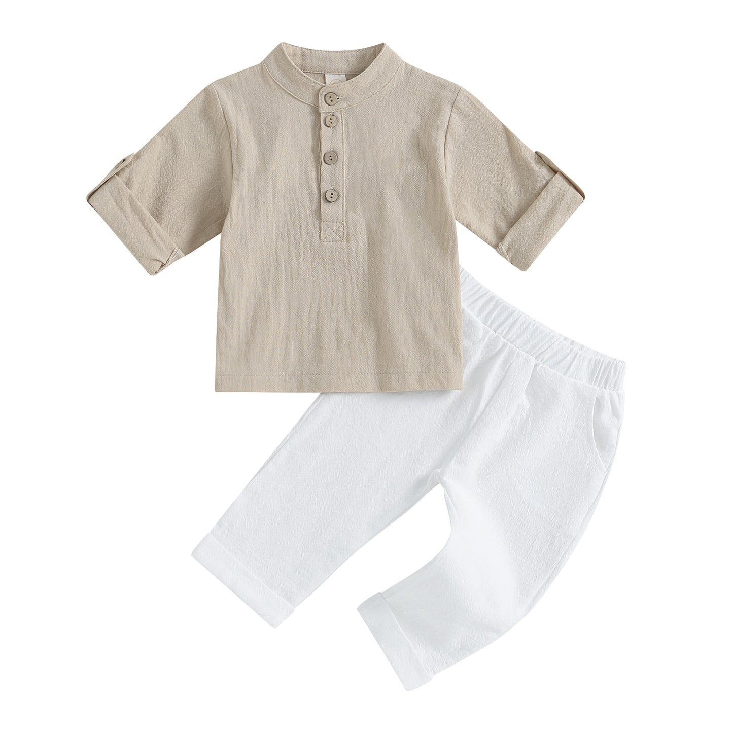 Children's set for boys with button up shirt