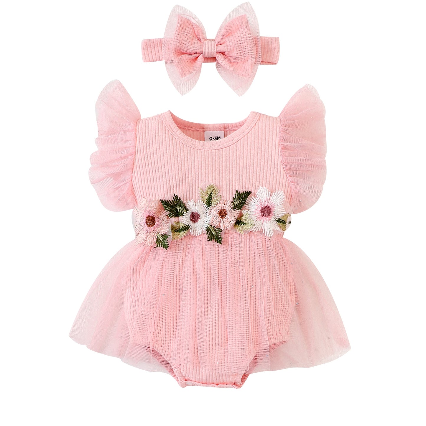 Dress with Flowers + Headband