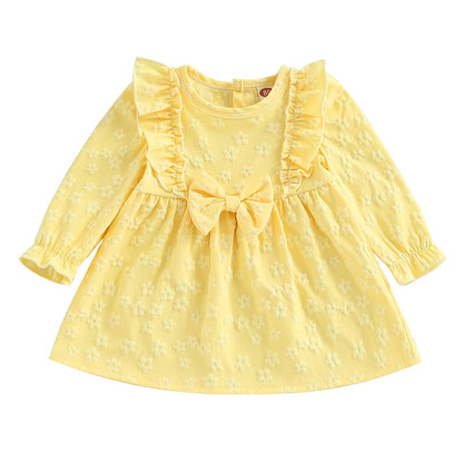 Children's yellow dress with bow