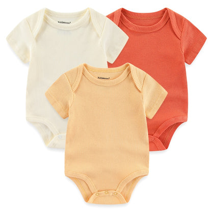 Kit 3 Basic Colored Baby Bodysuits