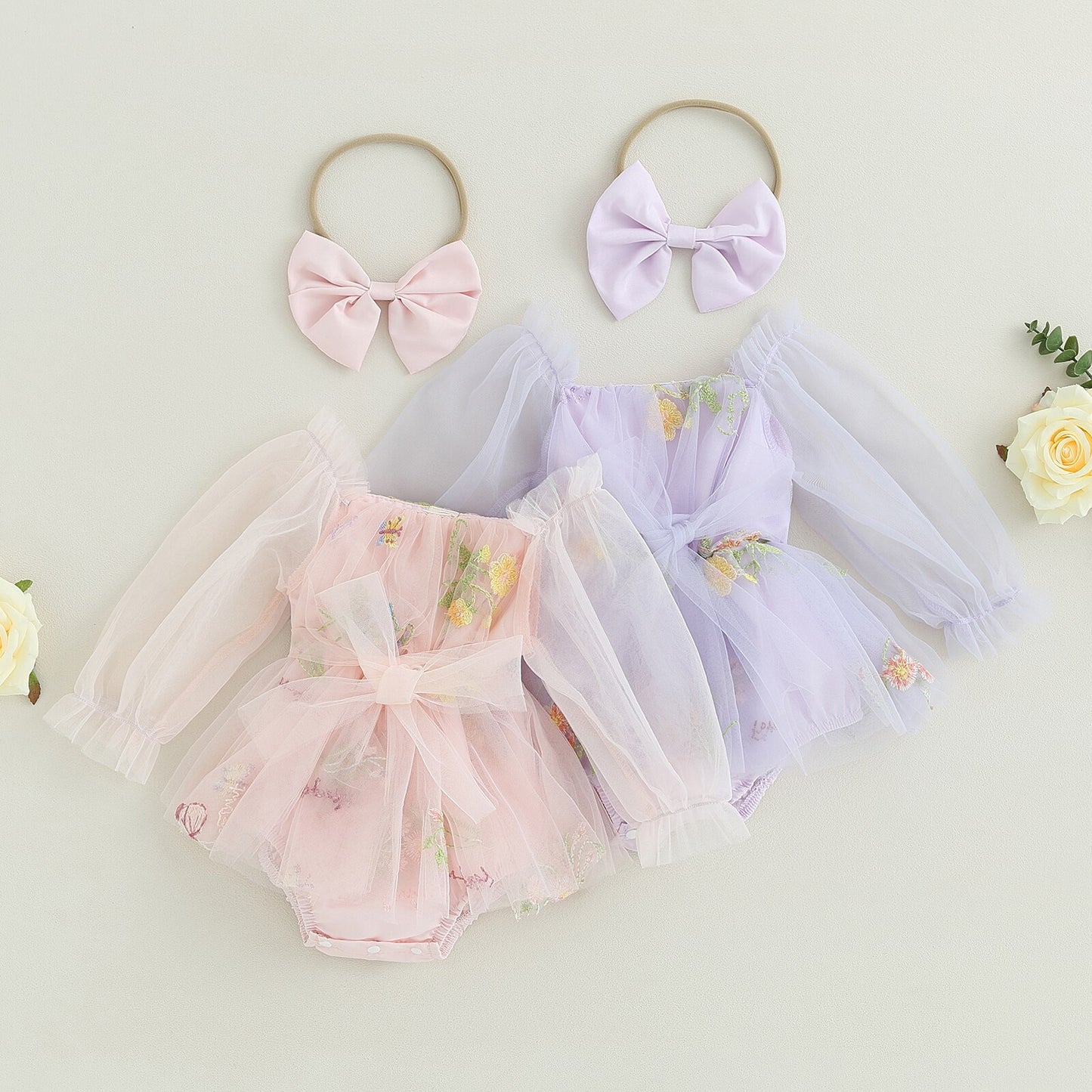 Delicate tulle children's body dress + headband