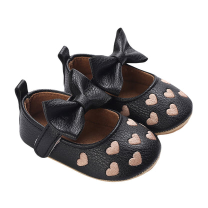 Children's bow and heart shoes