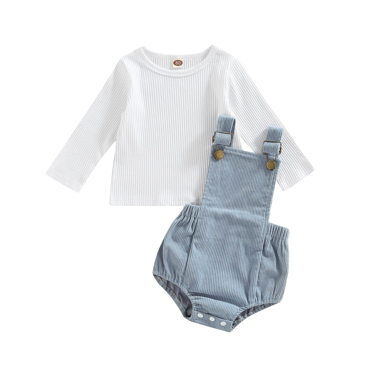 Set with children's overalls and blouse