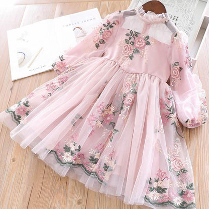 Elegant Children's Dress With Flowers