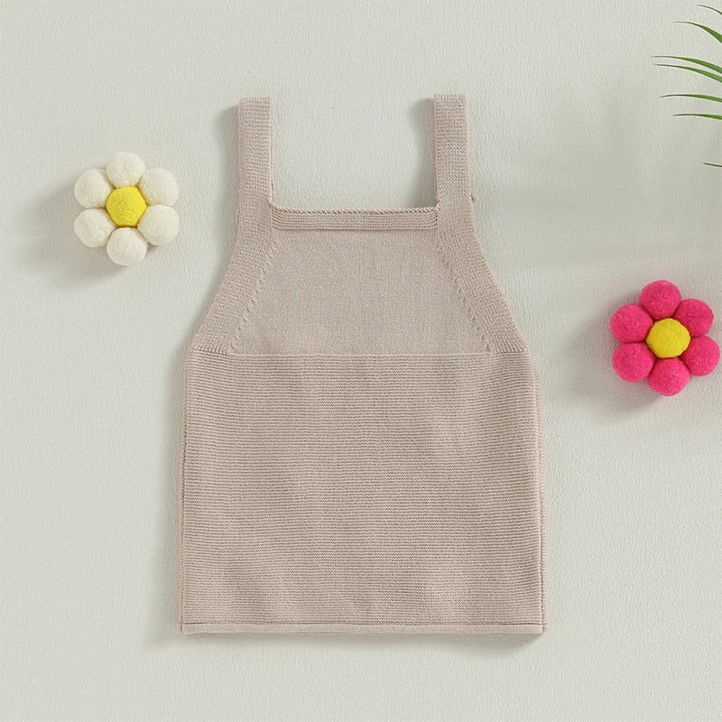 Beige baby dress with flowers