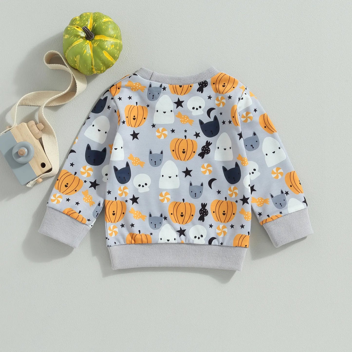 Sweatshirts Halloween Clothes Pumpkin Print Long Sleeve