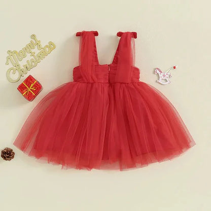 Christmas Infant Dress Tulle and Bow