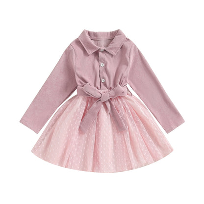 Pink Children's dress with lace skirt