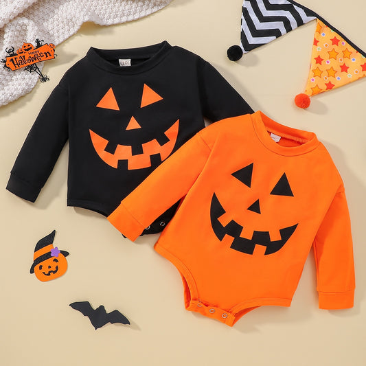 Halloween  Rompers Cotton Pumpkin Long Sleeve