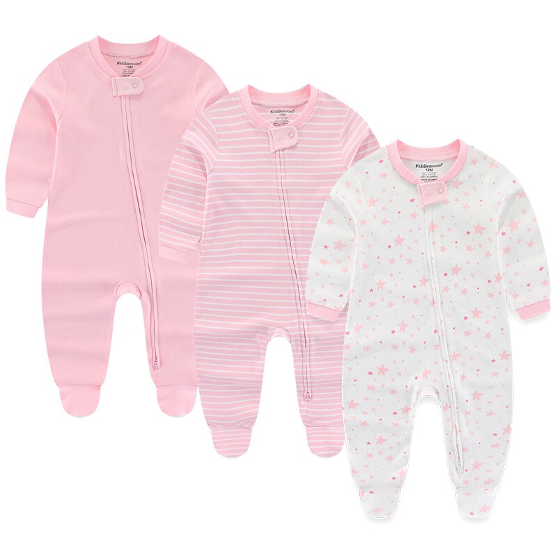 Kit 3 Printed Baby Girl Jumpsuit