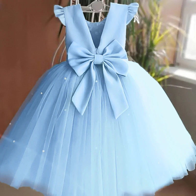 Children's Party Dress Tulle and Pearls