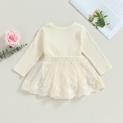 Baby Bodysuit with Lace Skirt