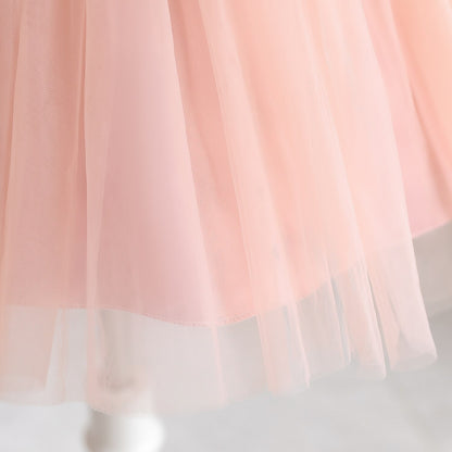 Pink prom dress with sequins