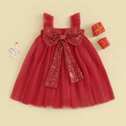 Children's red tulle dress