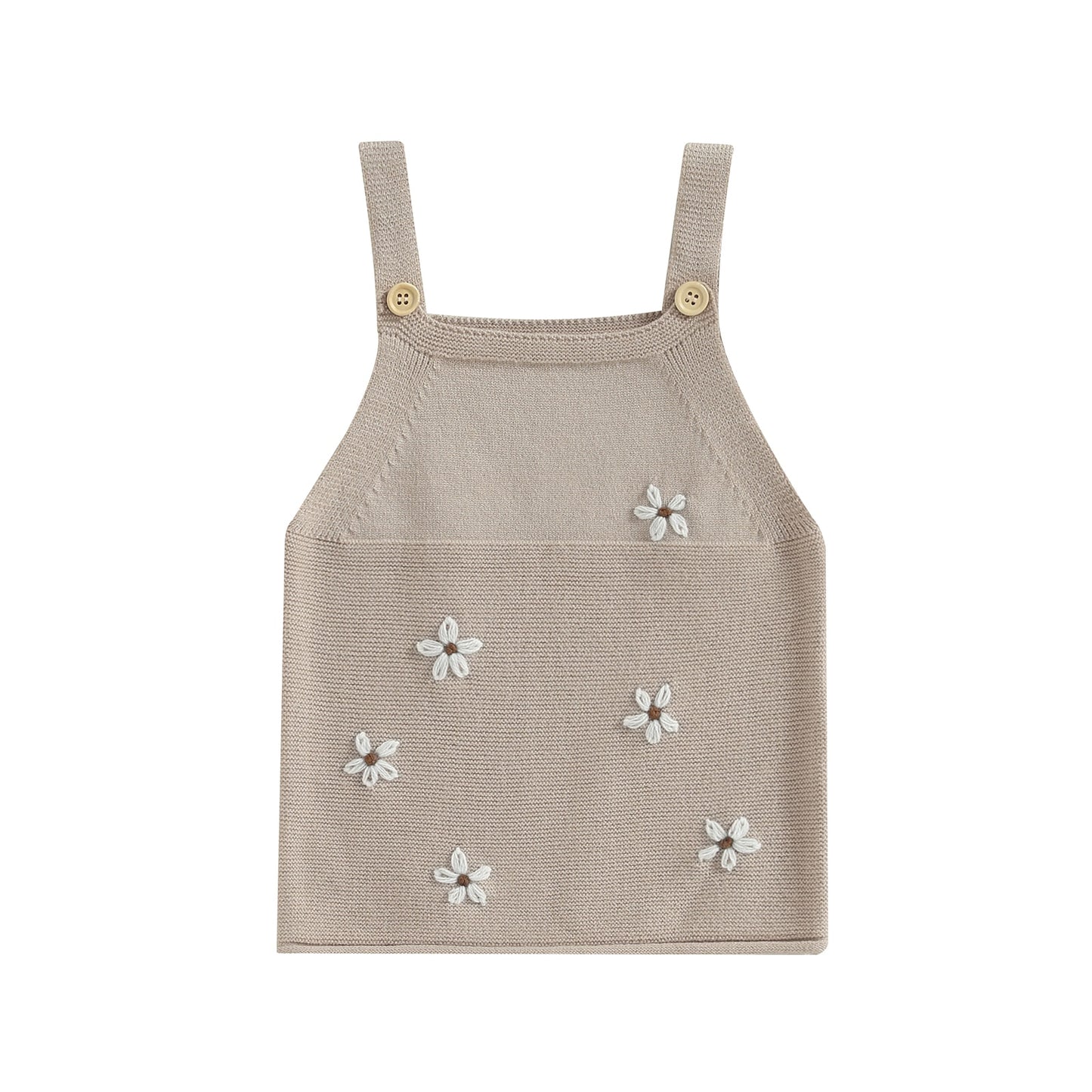 Beige baby dress with flowers