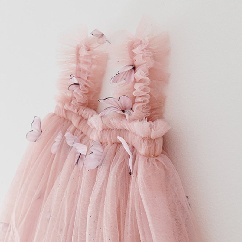 Children's tulle dress with little butterflies