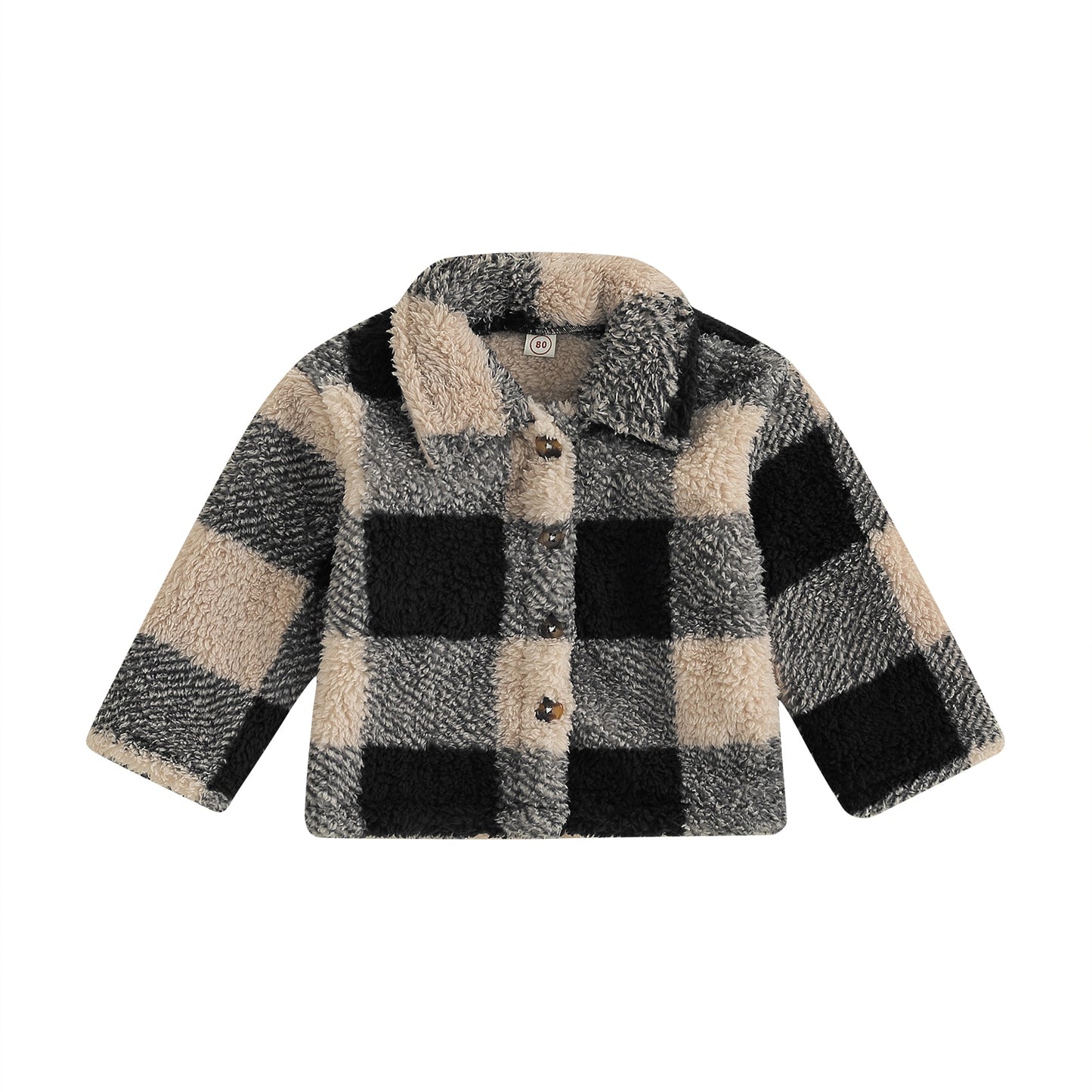 Children's plaid warm coat