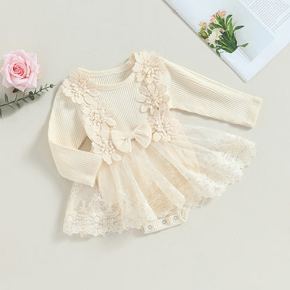 Baby Bodysuit with Lace Skirt