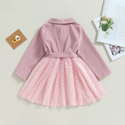 Pink Children's dress with lace skirt