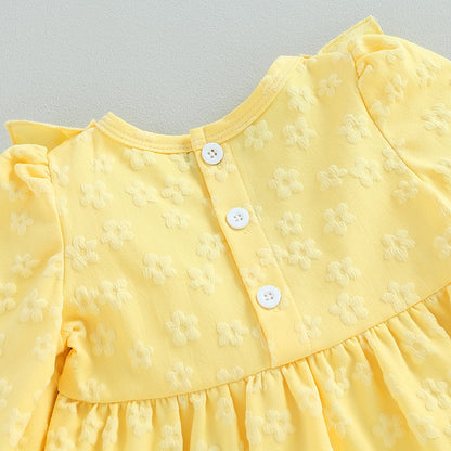 Children's yellow dress with bow