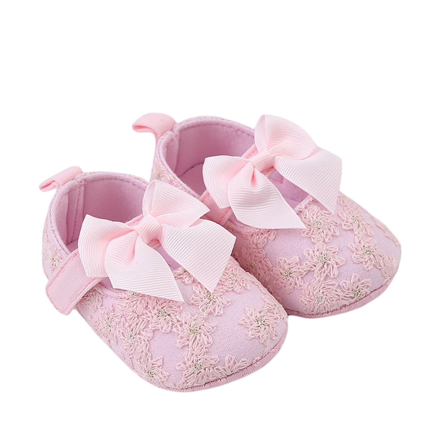 Children's shoes embroidered with bow