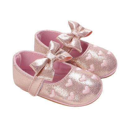 Children's bow and heart shoes