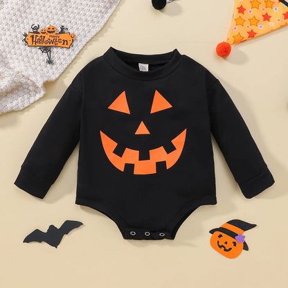 Halloween  Rompers Cotton Pumpkin Long Sleeve