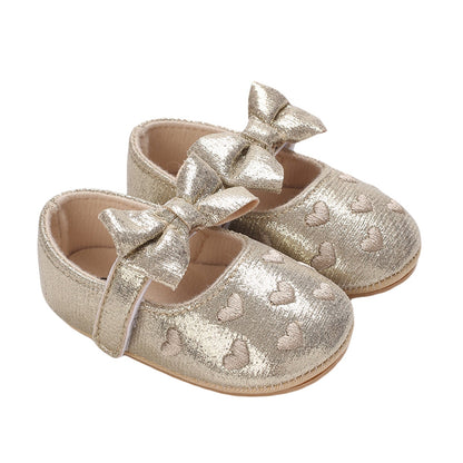 Children's bow and heart shoes