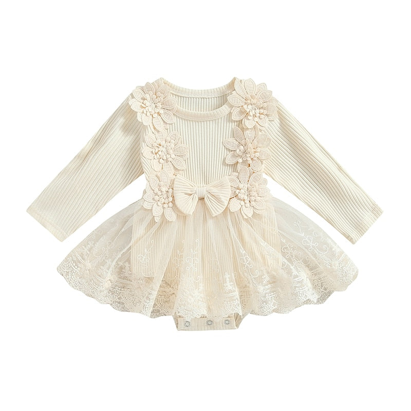 Baby Bodysuit with Lace Skirt