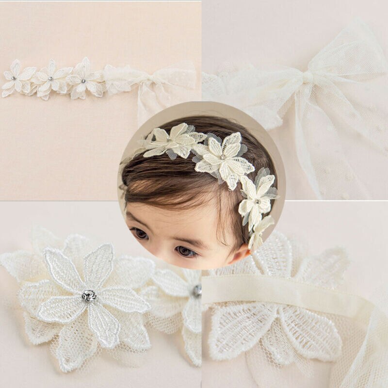 Vintage lace flowers headband